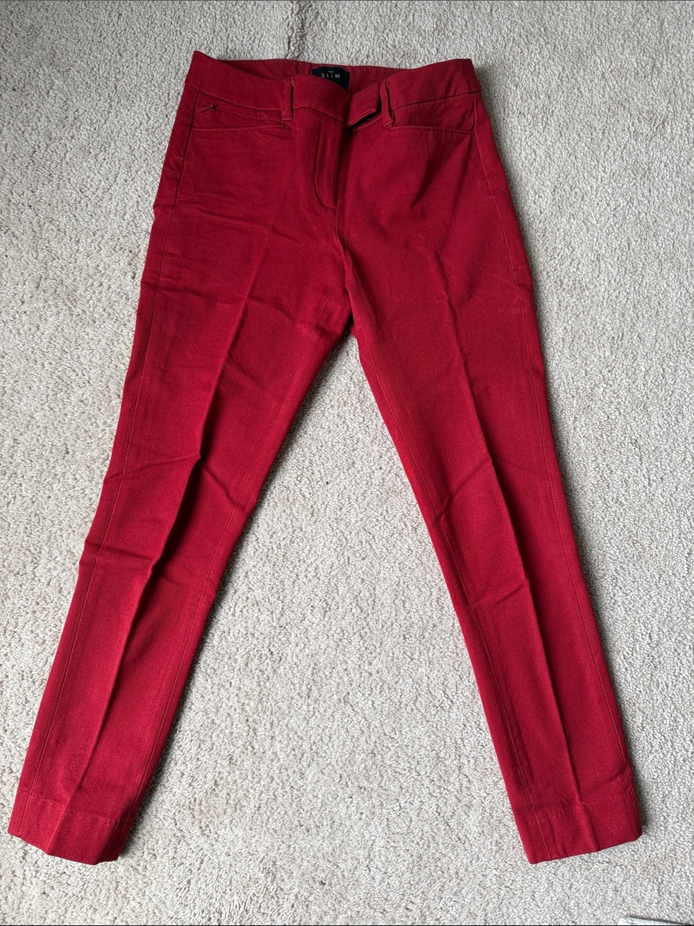 White House Black Market Red Skinny Jeans - Sleek Ponte Style